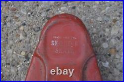 1930s SKOOTER SKATE RED ROCKET 3 WHEEL ORIGINAL PAINT DETACH T HANDLE SKATEBOARD