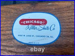 1960's Chicago Roller Skate Company Skateboard Clay Wheels Banana Board