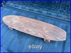 1960's Chicago Roller Skate Company Skateboard Clay Wheels Banana Board