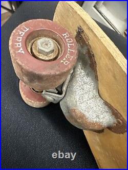 1960's MUSTANG Roller Derby No. 15 WOOD Skateboard w Original Wheels And Trucks