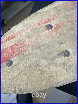 1960's MUSTANG Roller Derby No. 15 WOOD Skateboard w Original Wheels And Trucks