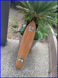 1960's Oak Longboard Skateboard Steel Wheels