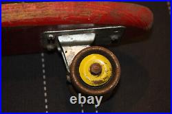 1960s Apollo Apolo Skateship Wood Skateboard Skate Board Metal Wheels Yellow