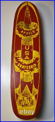 1960s Apollo Apolo Skateship Wood Wooden Skateboard Skate Board Metal Wheels