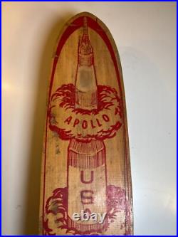 1960s Apollo Apolo Skateship Wood Wooden Skateboard Skate Board Metal Wheels