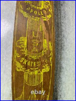 1960s Apollo Apolo Skateship Wood Wooden Skateboard Skate Board Metal Wheels