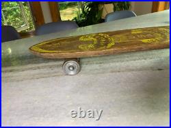 1960s Apollo Apolo Skateship Wood Wooden Skateboard Skate Board Metal Wheels