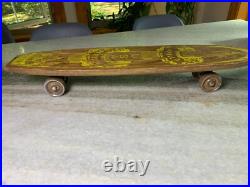 1960s Apollo Apolo Skateship Wood Wooden Skateboard Skate Board Metal Wheels