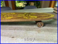 1960s Apollo Apolo Skateship Wood Wooden Skateboard Skate Board Metal Wheels