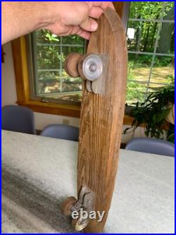 1960s Apollo Apolo Skateship Wood Wooden Skateboard Skate Board Metal Wheels