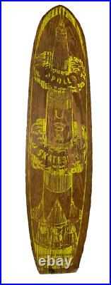 1960s Apollo Apolo Skateship Wood Wooden Skateboard Skate Board Metal Wheels