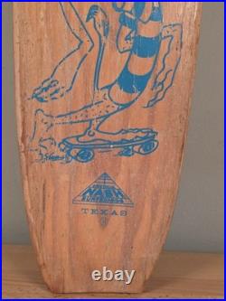 1960s Vintage Wood NASH Rat Fink SIDEWALK SURFBOARD 17 Rare Skateboard
