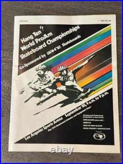 1975 Hang Ten World Pro Am Skateboard Championships Program Bahne Peralta