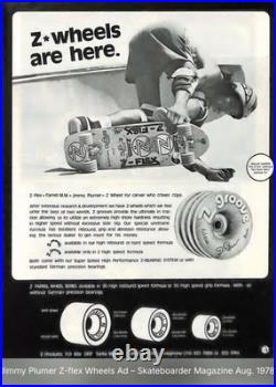 1978 Z-Groove Vintage Skateboard Wheels Jimmy Plumer. Z-Flez Zephyr Jay Adams
