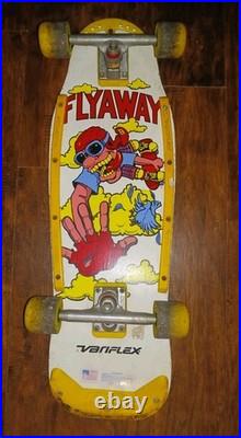 1980's Variflex Flyaway Skateboard Deck Trucks Vintage OG Great Color Unrestored 1980's Variflex Flyaway Skateboard Deck Trucks Vintage OG Great Color Unrestored