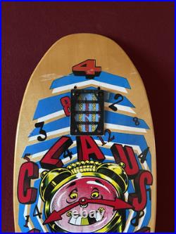1980s NOS Vintage Santa Cruz Claus Grabke Skateboard Deck OG Rare Old School 1980s NOS Vintage Santa Cruz Claus Grabke Skateboard Deck OG Rare Old School