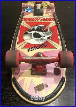 1983 Powell Peralta Tony Hawk, Vintage 80s Skateboard, Tracker Trucks