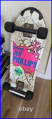 1984 Jeff Phillips Skateboard Complete SimsE Vintage 40 years old