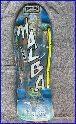 1986 Malba Santa Cruz skateboard deck original Alba READ- Alva Bones Vintage
