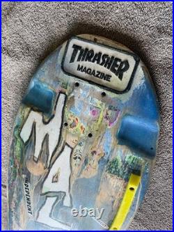 1986 Malba Santa Cruz skateboard deck original Alba READ- Alva Bones Vintage 1986 Malba Santa Cruz skateboard deck original Alba READ- Alva Bones Vintage