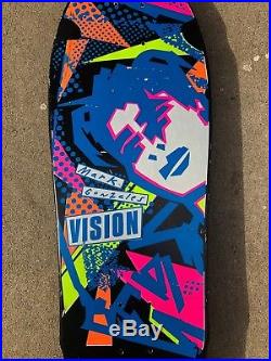 1986 Vision Mark Gonzales Face Black Skateboard Deck OG Vintage old
