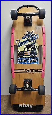 1987 Variflex Beach Boys Surfin Safari Two Handle Skateboard Complete Wall Art