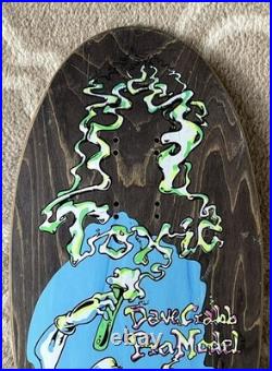 1990 Dave Crabb Scientist Toxic Vintage Skateboard Deck NOS 90s Zorlac