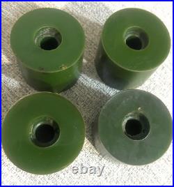 1 Set 4pcs Deadstock Powerflex 3 Wheel Clear OliveGreen NOS Urethane