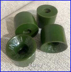 1 Set 4pcs Deadstock Powerflex 3 Wheel Clear OliveGreen NOS Urethane