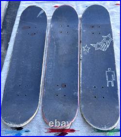 3 Rare Marc Johnson Original 3D Art Carved Wood Skateboard Deck Lot Chocolate MJ