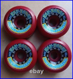 4 NOS Cherry Red Powell Peralta Rat Bones Vintage Skateboard Wheels 60/90A