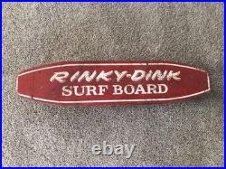 60's Rinky-Dink Surf Board Vintage Steel Wheels Skateboard