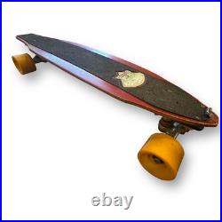 70s G&S Fibreflex double cutaway Slalom Skateboard 70mm Yellow Star Trac