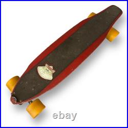 70s G&S Fibreflex double cutaway Slalom Skateboard 70mm Yellow Star Trac