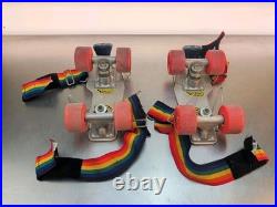 70s Rare Tracker Trekker's Skateboard Trucks Roller Skates Rainbow Strap