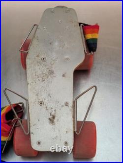 70s Rare Tracker Trekker's Skateboard Trucks Roller Skates Rainbow Strap