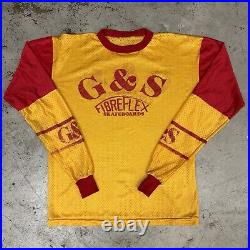 70s Vtg G&S Skateboard Jersey Long Sleeve Shirt Freestyle Slalom Old Skate XL