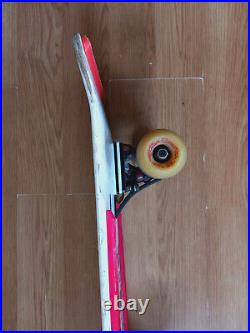 80s RARE Wizard Pro Model Action Sport neon pink white Skateboard Vintage 1986