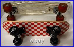 ACRYLIC CLEAR Mini 22 SKATEBOARD with LED LIGHTS ON WHEELS. Bonus Mini Board