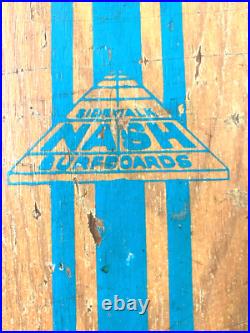 All Original! Nash Sidewalk Surfboard, 26-27long, Steel Wheels&trucks, Unmolested