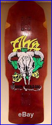 Alva john gibson tex skateboard cow skull full size near mint vintage Unused OG