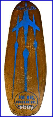 Antique Vintage 1950s 50s Surf-n-Ski Skateboard Fox Mfg Wood Wooden Metal Wheels