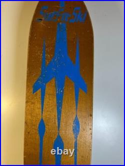Antique Vintage 1950s 50s Surf-n-Ski Skateboard Fox Mfg Wood Wooden Metal Wheels