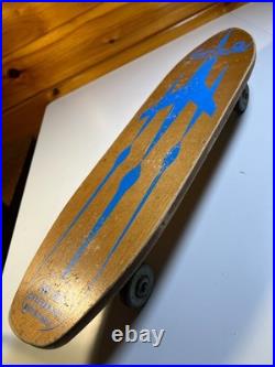 Antique Vintage 1950s 50s Surf-n-Ski Skateboard Fox Mfg Wood Wooden Metal Wheels