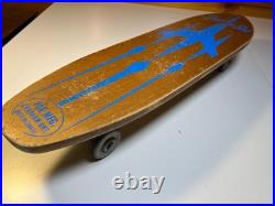 Antique Vintage 1950s 50s Surf-n-Ski Skateboard Fox Mfg Wood Wooden Metal Wheels