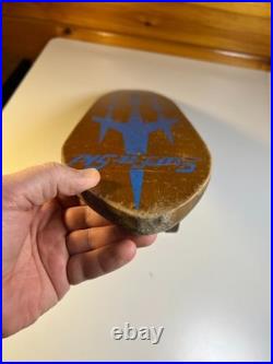 Antique Vintage 1950s 50s Surf-n-Ski Skateboard Fox Mfg Wood Wooden Metal Wheels