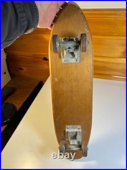 Antique Vintage 1950s 50s Surf-n-Ski Skateboard Fox Mfg Wood Wooden Metal Wheels