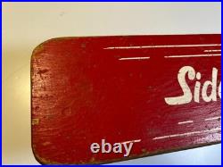 Antique Vintage 1960s SIDEWALK SURFER Wooden Wood Skateboard Metal Wheels