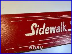 Antique Vintage 1960s SIDEWALK SURFER Wooden Wood Skateboard Metal Wheels
