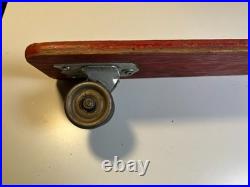 Antique Vintage 1960s SIDEWALK SURFER Wooden Wood Skateboard Metal Wheels